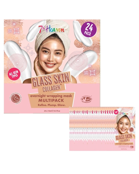 7th Heaven Glass Skin 24 Piece Collagen Face Mask Pack Worth 31GBP