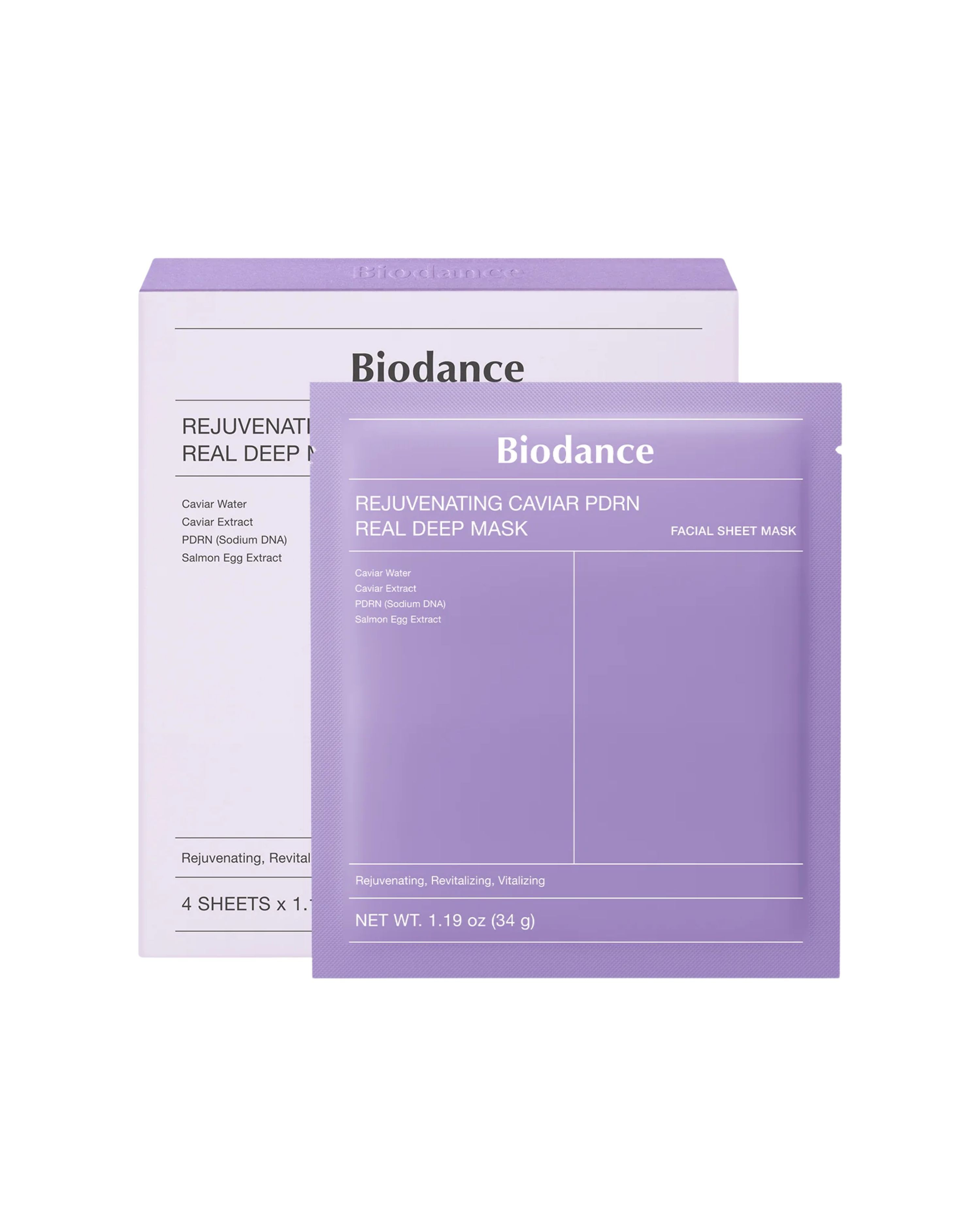 Biodance Rejuvenating Caviar PDRN Real Deep Mask 4 pcs