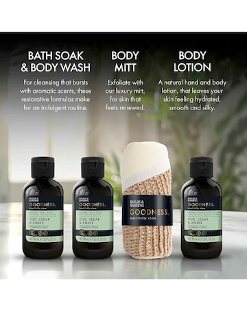 Baylis And Harding Goodness Oud, Cedar And Amber Essentials Gift Set
