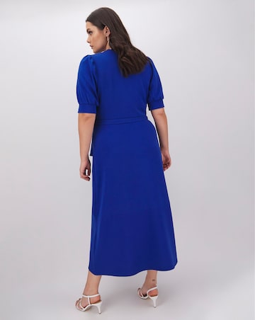 Cobalt Midi Wrap Dress