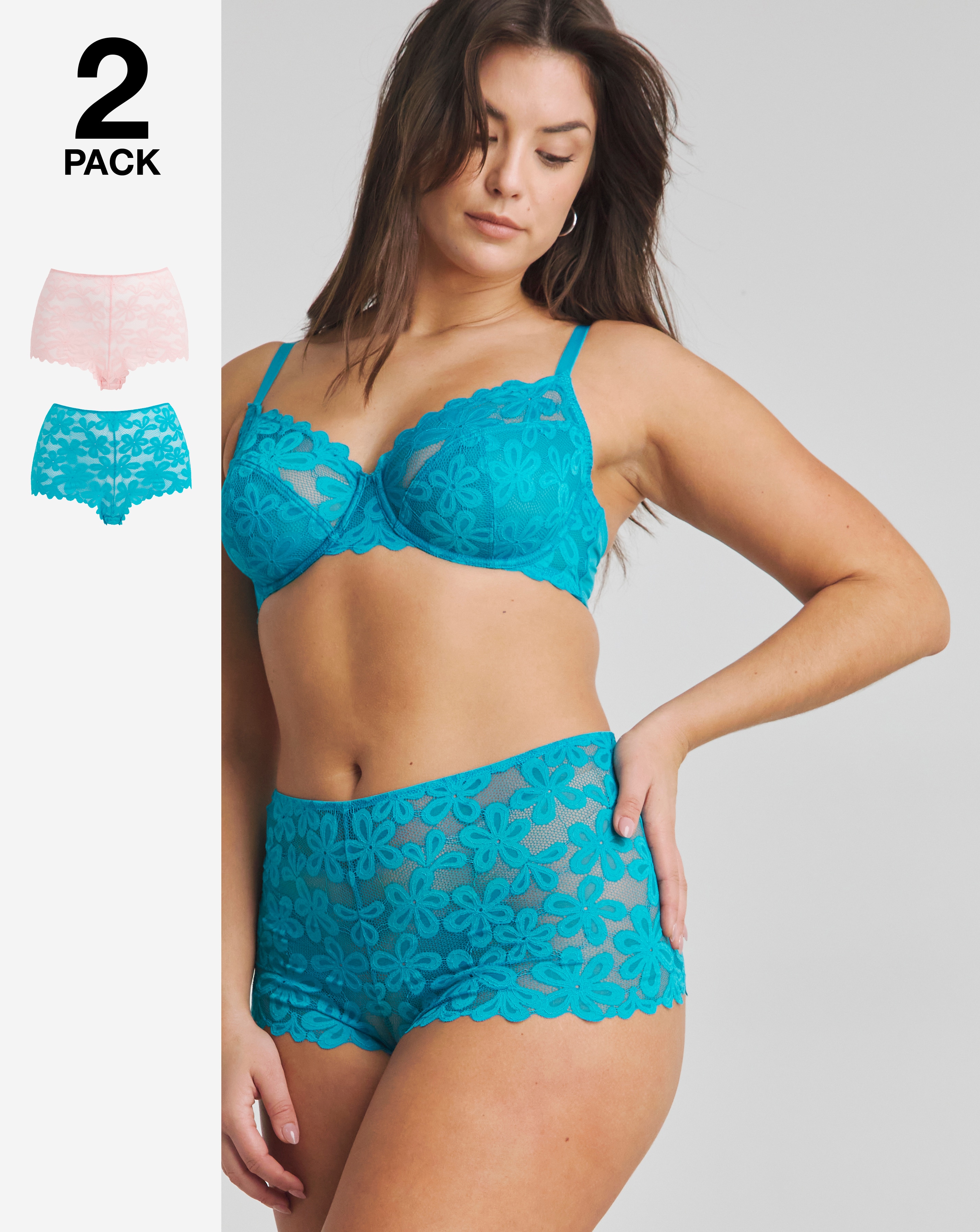 2 Pack Daisy Lace Shorts