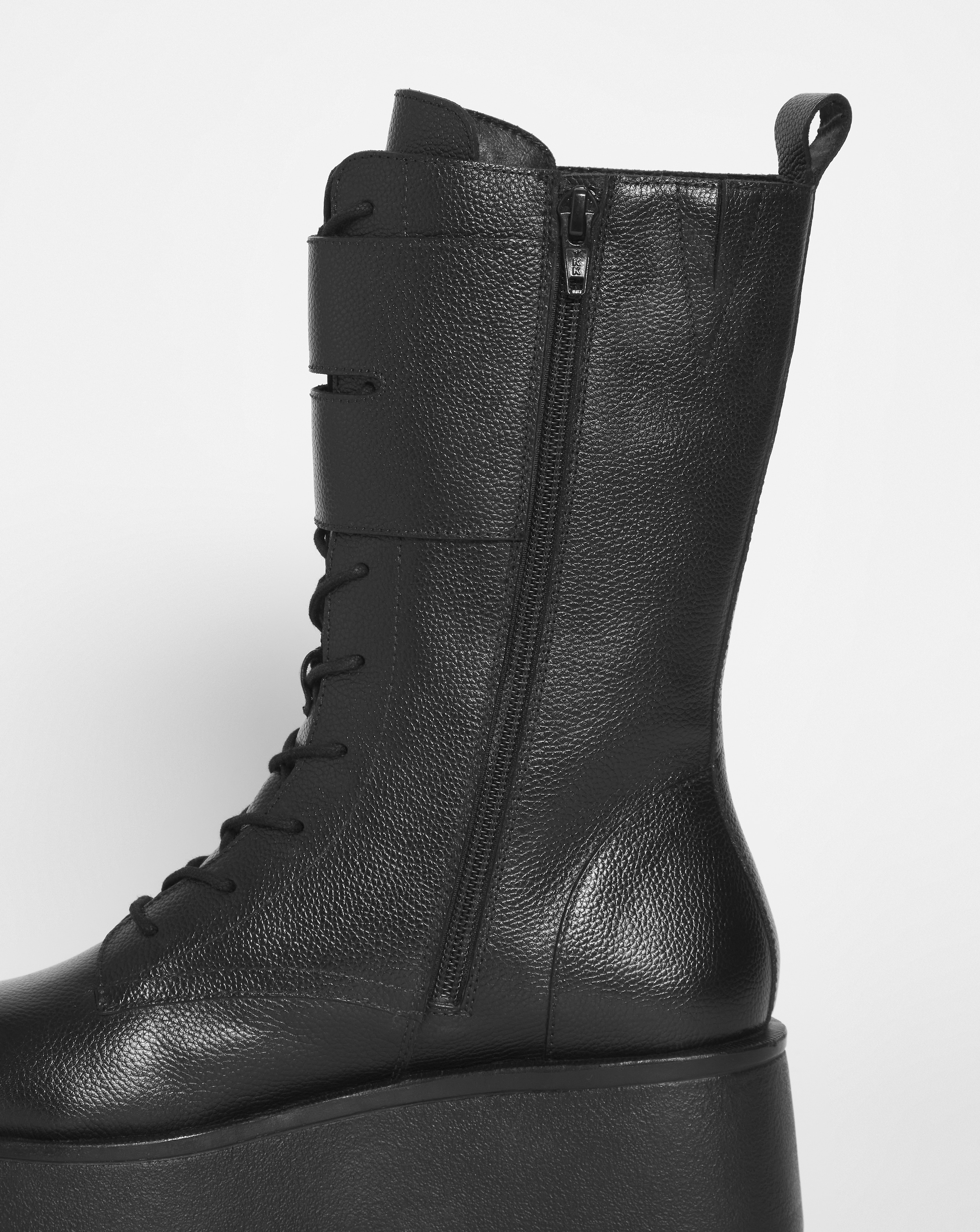 Wide calf lace up combat best sale boots