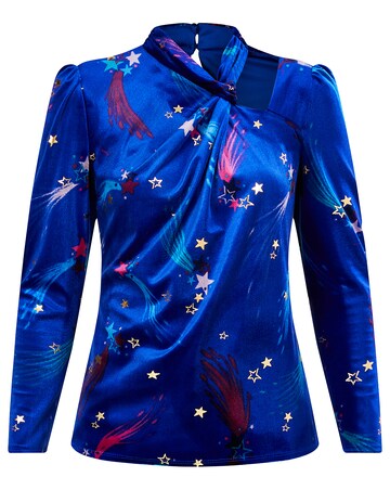 Monsoon Ginny Star Print Velvet Top