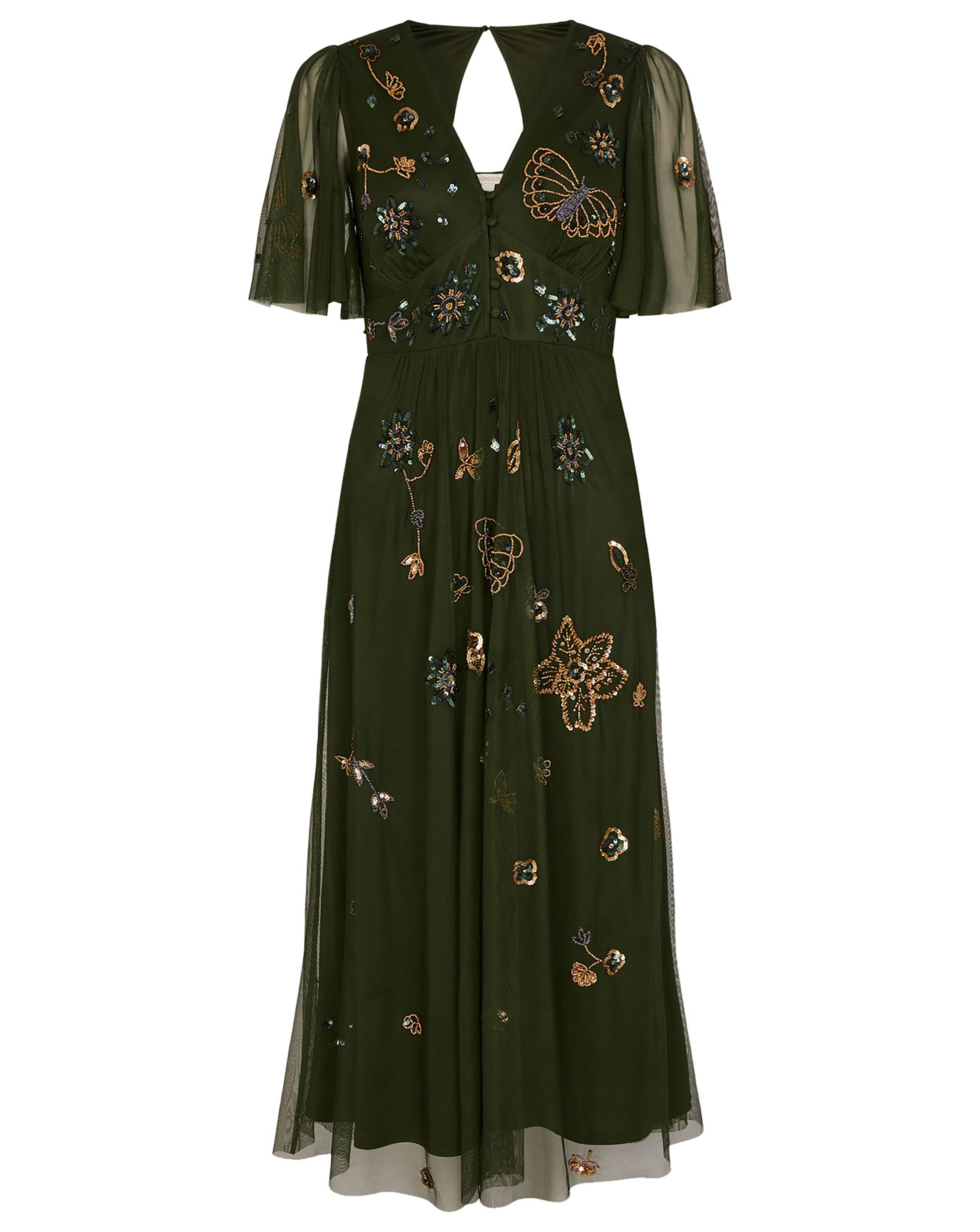 Embroidered tea dress deals