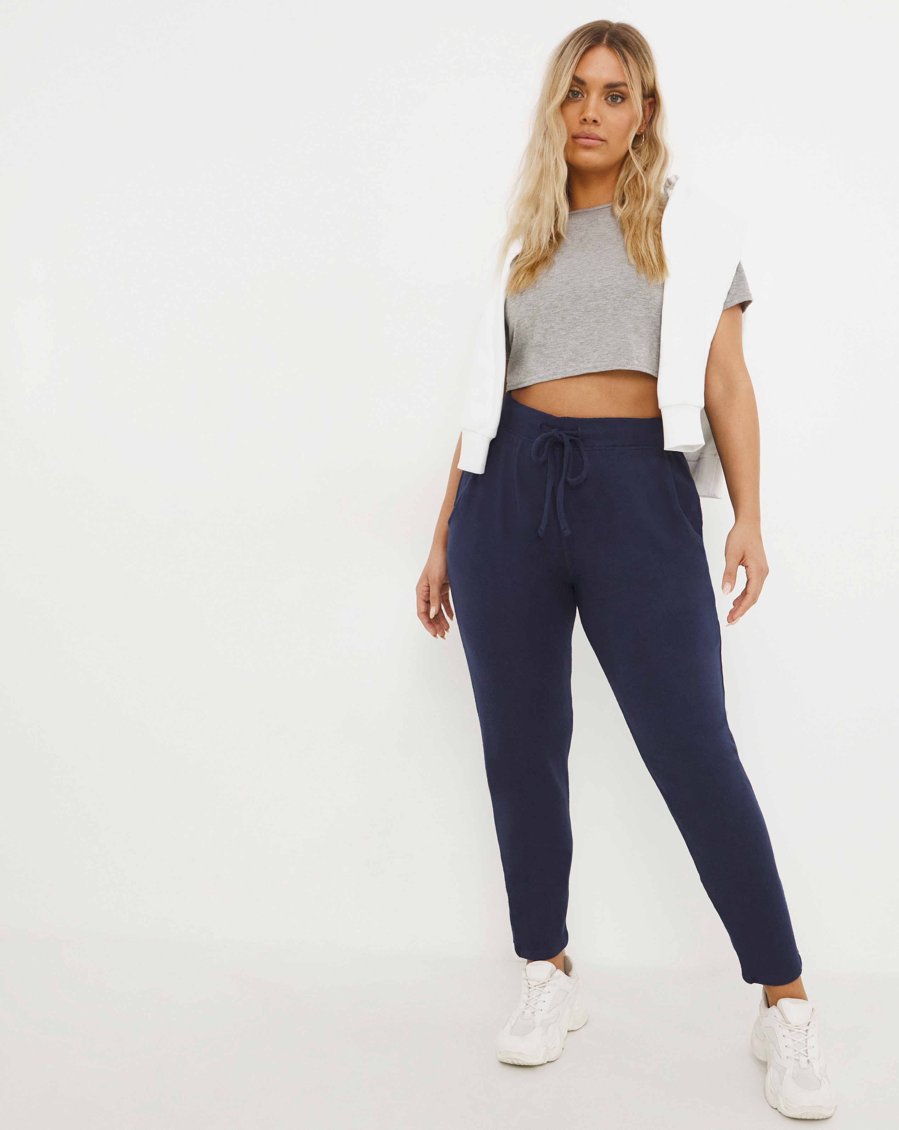 Navy Soft Touch Jogger | Simply Be