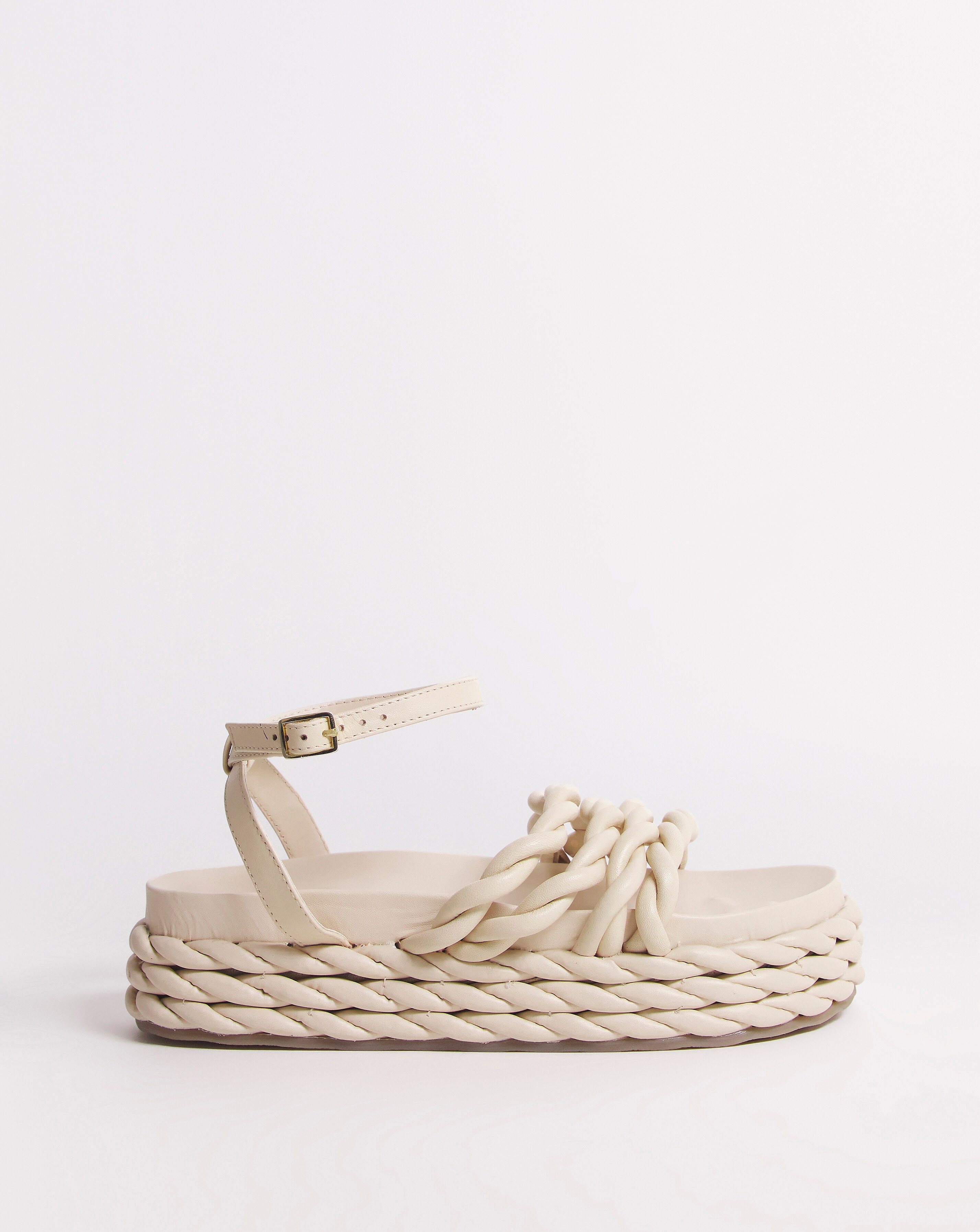 Kiara Rope Flatform Sandals Wide Fit Simply Be