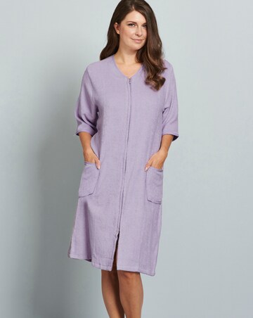 pretty secrets towelling zip gown