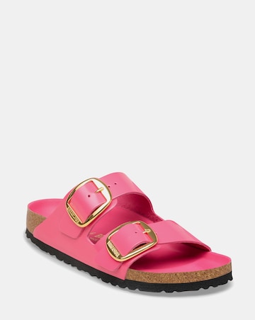 Birkenstock Arizona Fuchsia High Shine Big Buckle Sandals - Standard Fit (D)