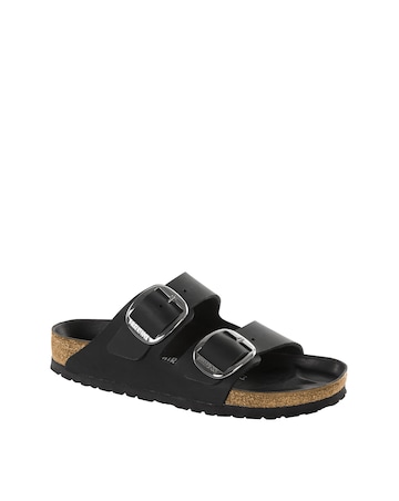 Birkenstock Arizona Black Oiled Leather Big Buckle Sandals - Standard Fit (D)