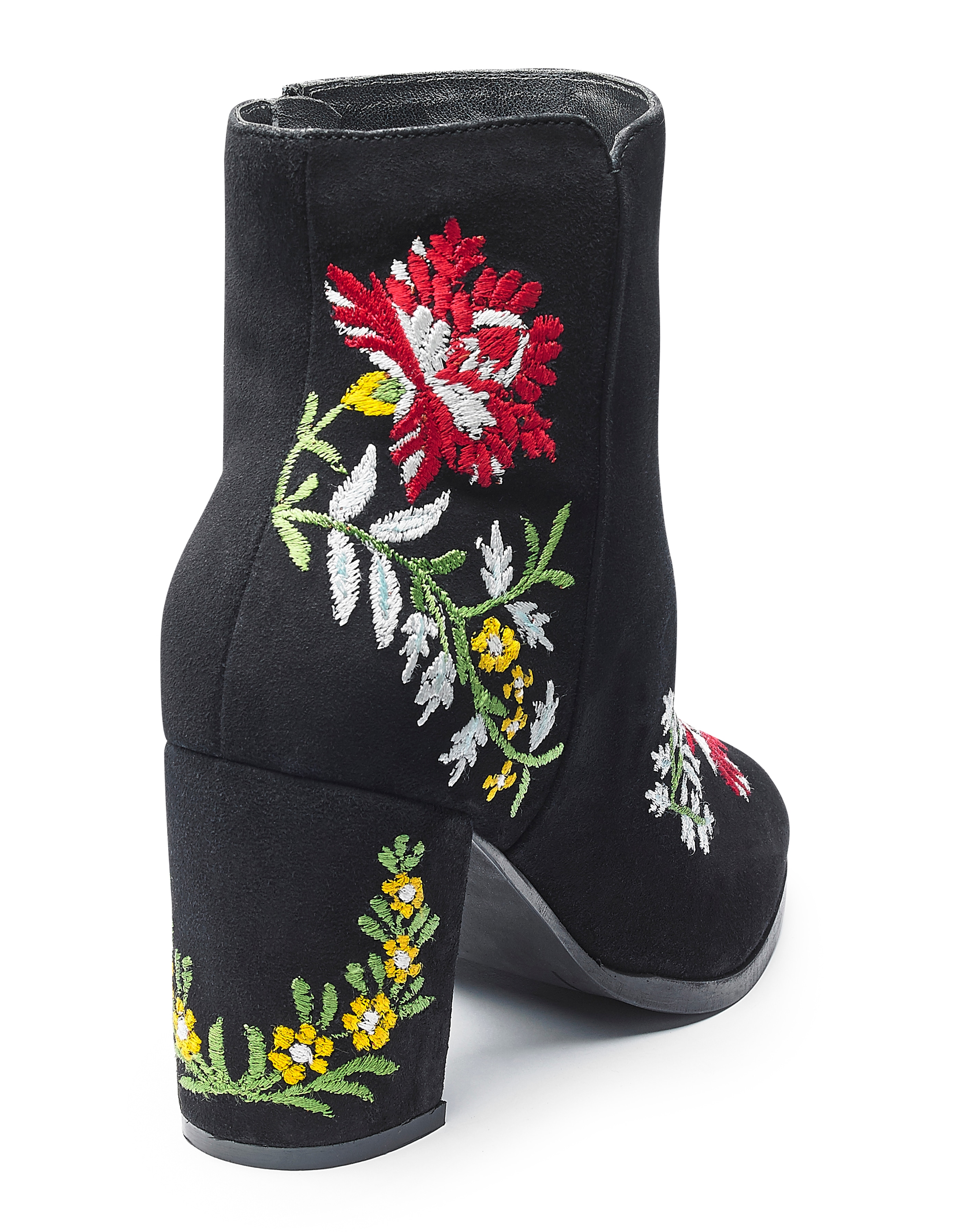 Heavenly Soles Embroidered Ankle Boots Wide E Fit Simply Be