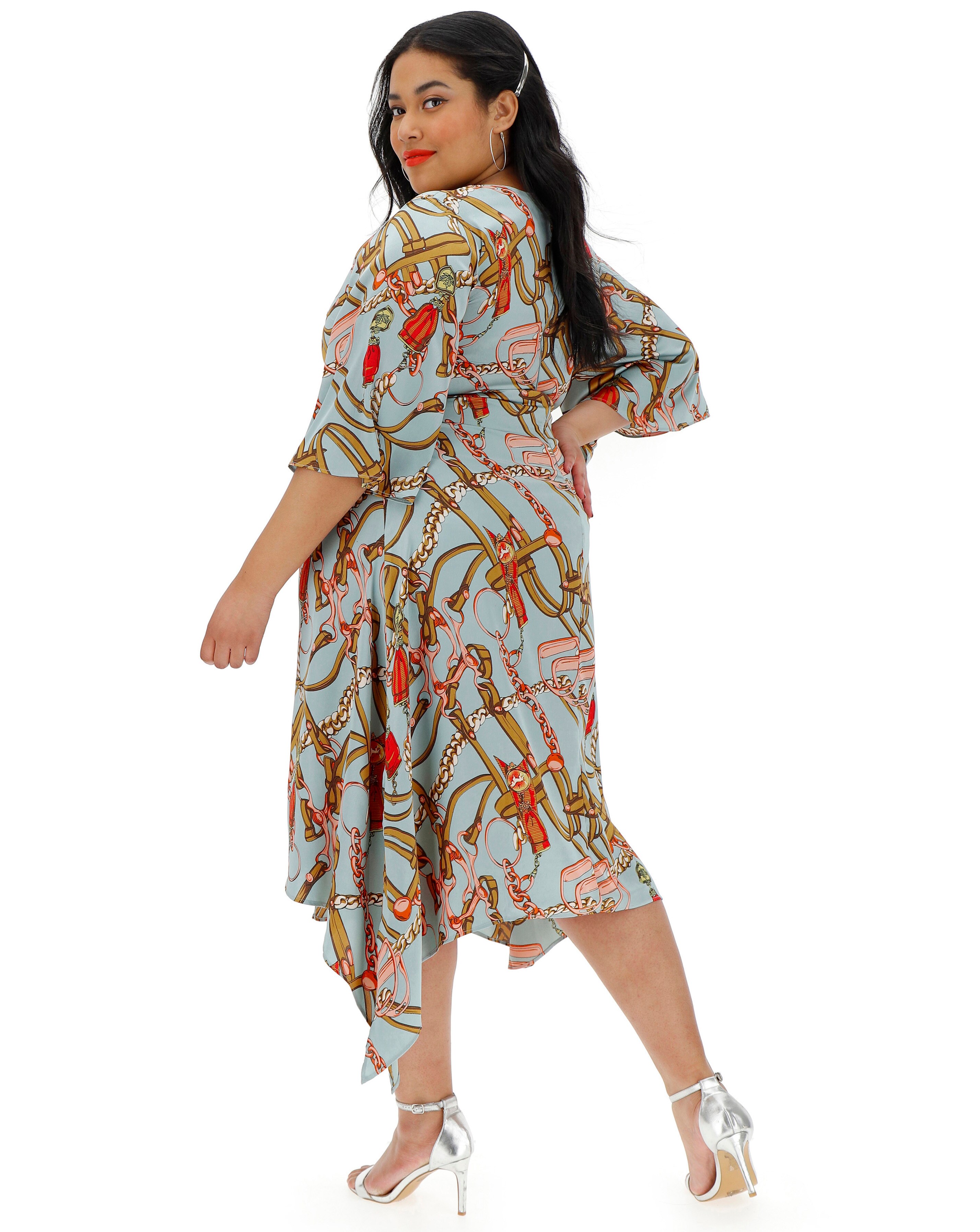 AX Paris Asymmetric Satin Dress Simply Be