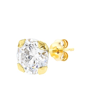 9Ct Gold Gents Round Stud Earring