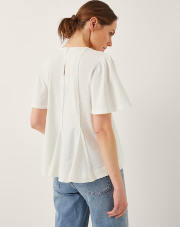Monsoon Tate Lace Trim Jersey T-Shirt