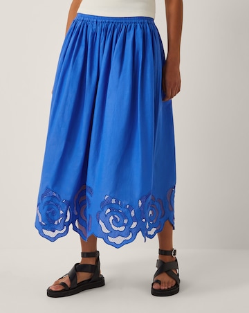 Monsoon Grace Cutwork Midi Skirt