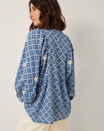 Monsoon Deniz Print Embroidered Shirt