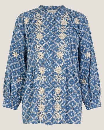 Monsoon Deniz Print Embroidered Shirt