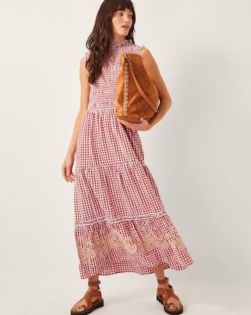 Monsoon Greta Gingham Maxi Dress