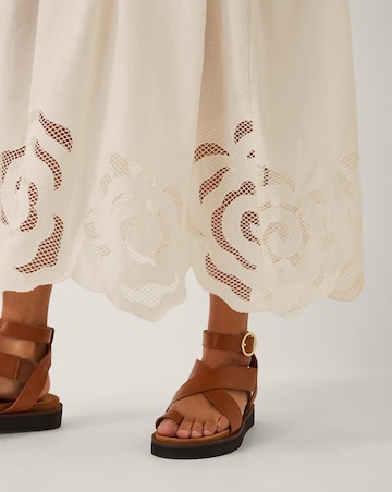 Monsoon Grace Cutwork Midi Skirt