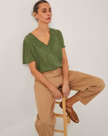 Monsoon Lisa Embroidered Lace T-Shirt