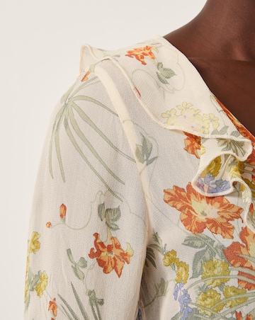 Monsoon Jesse Sheer Frill Floral Blouse