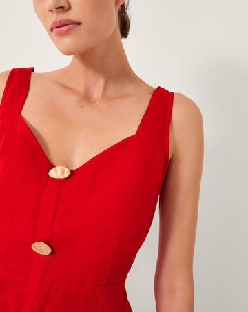 Monsoon Nell Linen Blend Midi Dress