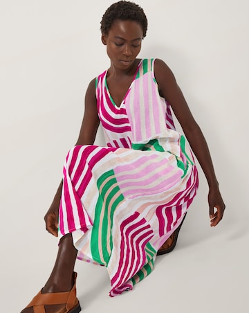 Monsoon Georgia Stripe Midi Dress