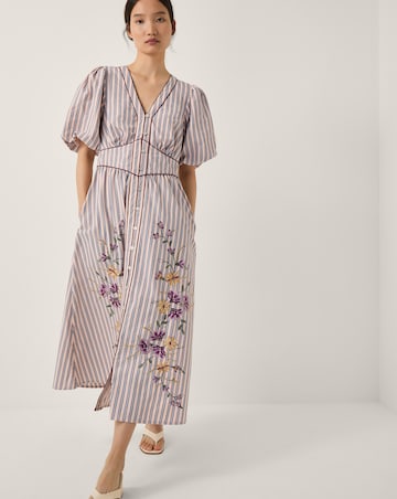 Monsoon Alexis Stripe Midi Dress