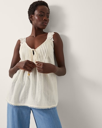 Monsoon Celia Lace Pintuck Cami Top