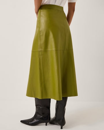Monsoon Pippa Faux Leather Midi Skirt