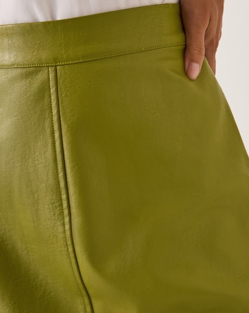 Monsoon Pippa Faux Leather Midi Skirt