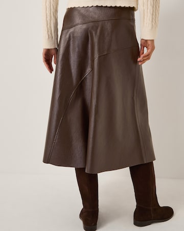 Monsoon Marnie Faux Leather Midi Skirt