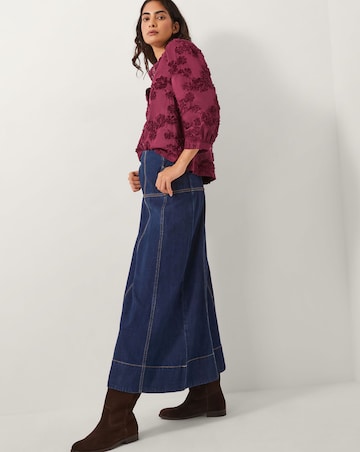 Monsoon Blair Floral Applique Blouse