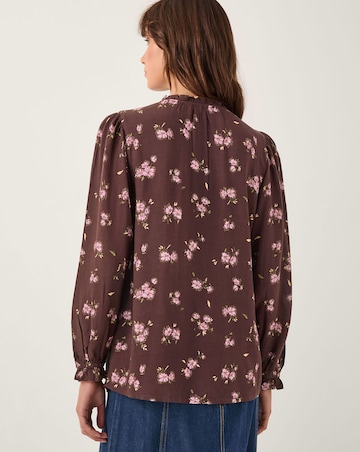 Monsoon Hanya Floral Print Ruffle Blouse