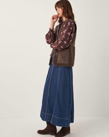 Monsoon Hanya Floral Print Ruffle Blouse