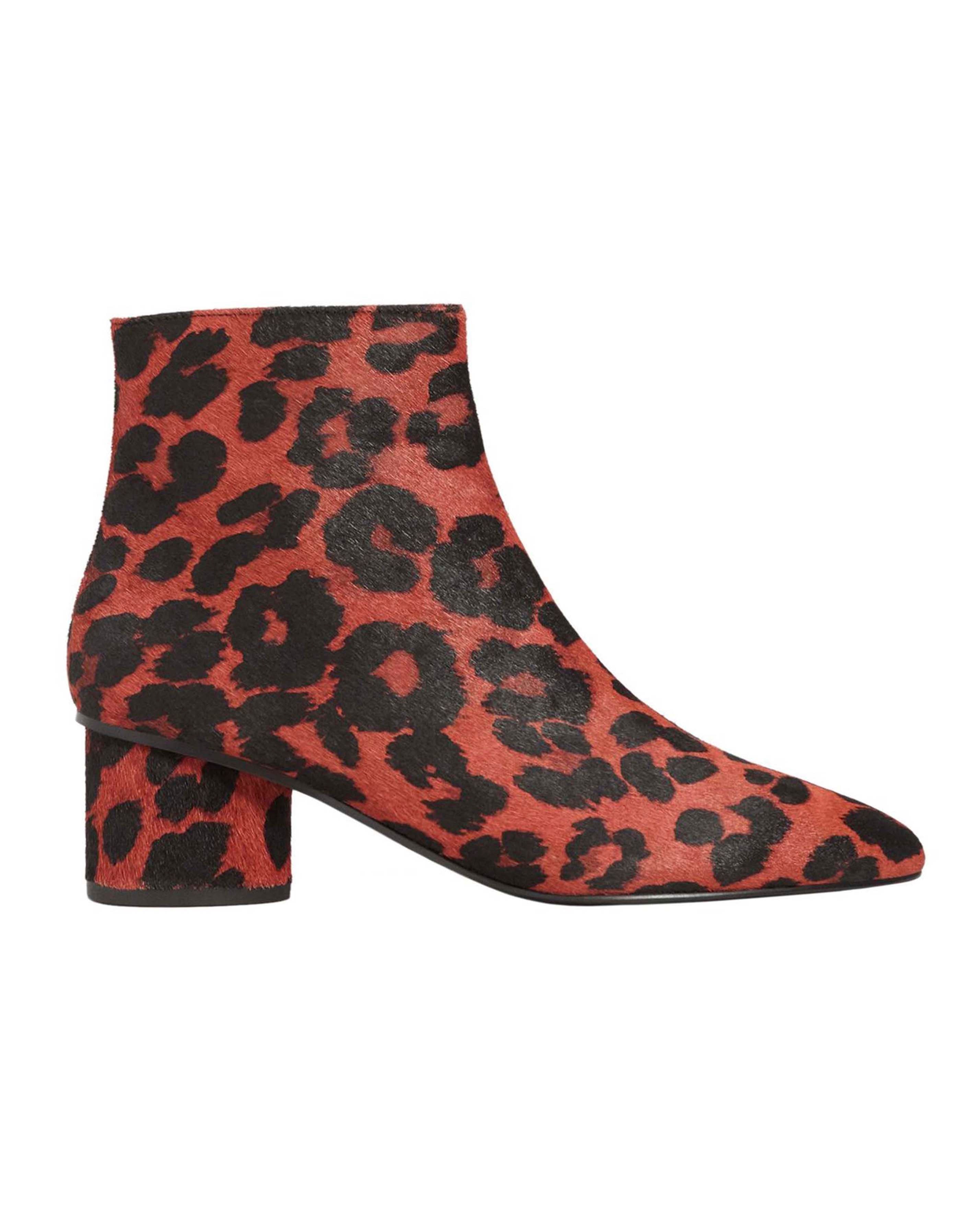 Violeta by Mango Leopard Print Ankle Boot Standard Fit Simply Be