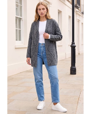 Roman Sparkle Argyle Cardigan