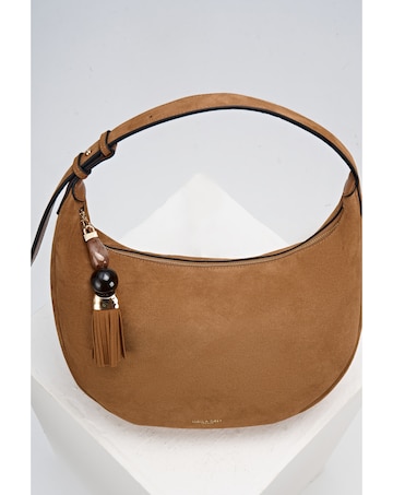 Luella Grey Theodora Tan Suede Scoop Hobo