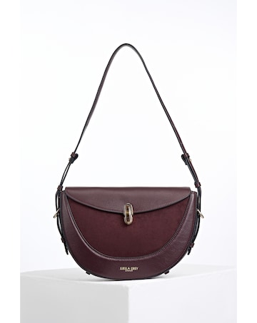Luella Grey Angelina Black Cherry Multiway Shoulder Saddle Bag
