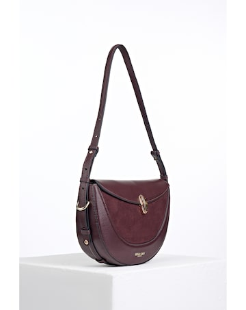 Luella Grey Angelina Black Cherry Multiway Shoulder Saddle Bag