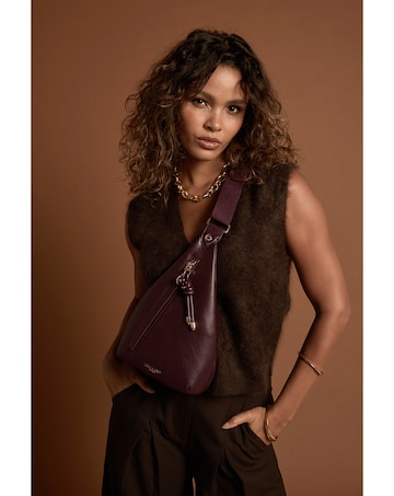 Luella Grey Darla Black Cherry Sling Crossbody