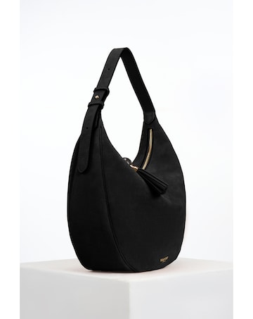 Luella Grey Theodora Black Suede Scoop Hobo
