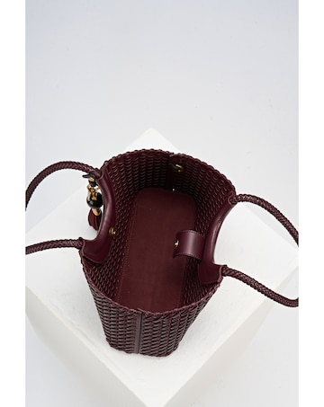 Luella Grey Paige Black Cherry Small Whipstitch Tote