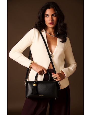 Luella Grey Alessia Black Bowler Tote