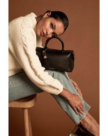 Luella Grey Alessia Black Bowler Tote