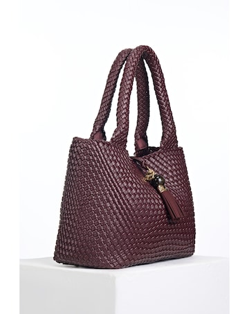 Luella Grey Saskia Black Cherry Woven Tote