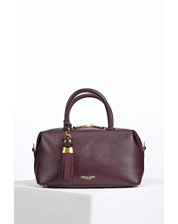 Luella Grey Alessia Black Cherry Bowler Tote