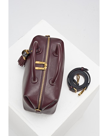 Luella Grey Alessia Black Cherry Bowler Tote