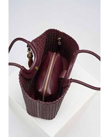 Luella Grey Lillie Black Cherry Whipstitch Tote