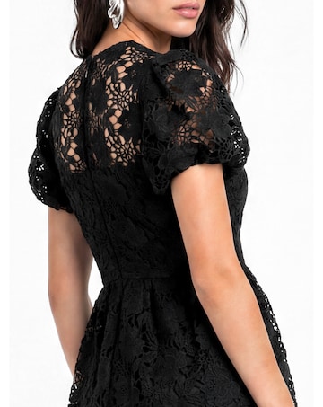 Lovedrobe Floral Lace Puff Sleeve Dress