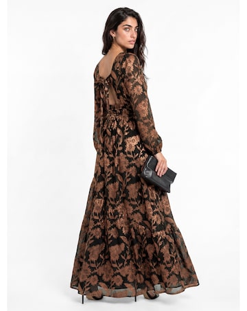 Lovedrobe Jacquard Tie Back Maxi Dress